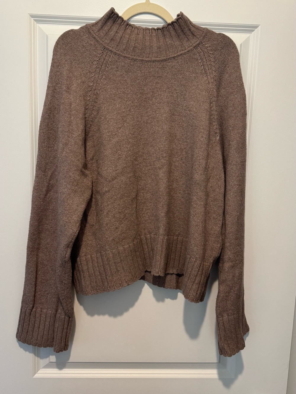 GAP Women's Taupe Mock Neck Sweater